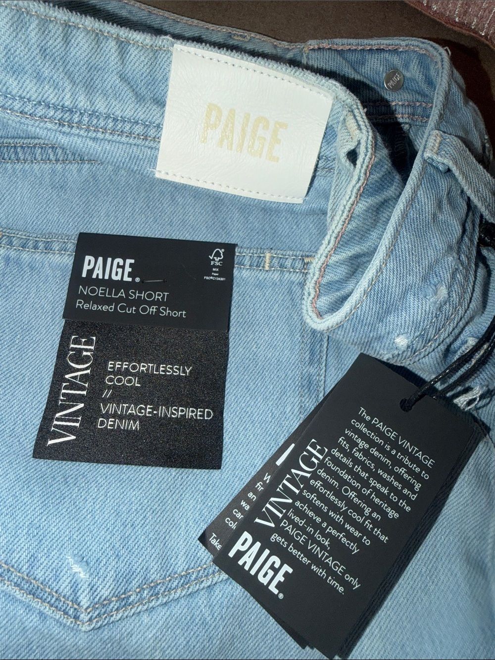 NWT PAIGE NOELLA SHORT Relaxed Cut Off Sz 31 - Picture 10 of 12
